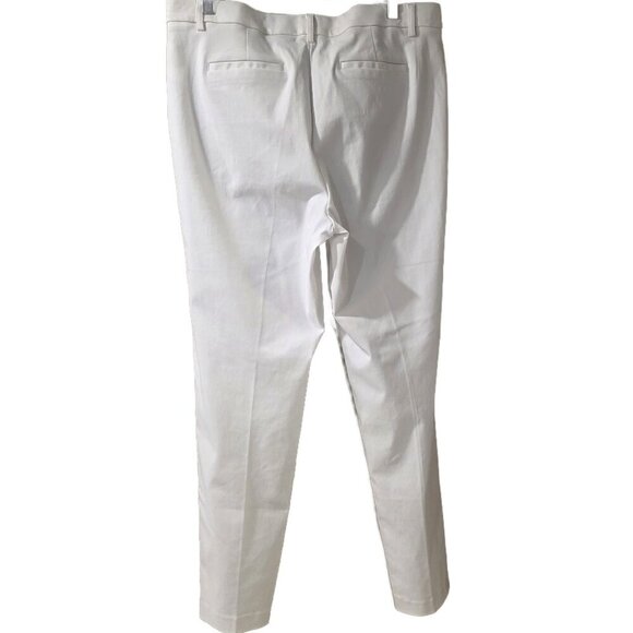 J.Jill wearever collection refined woven trousers  WHITE size 14 TALL - Picture 2 of 3